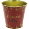 C.POT J.FETES ROUGE D10 H10CM
