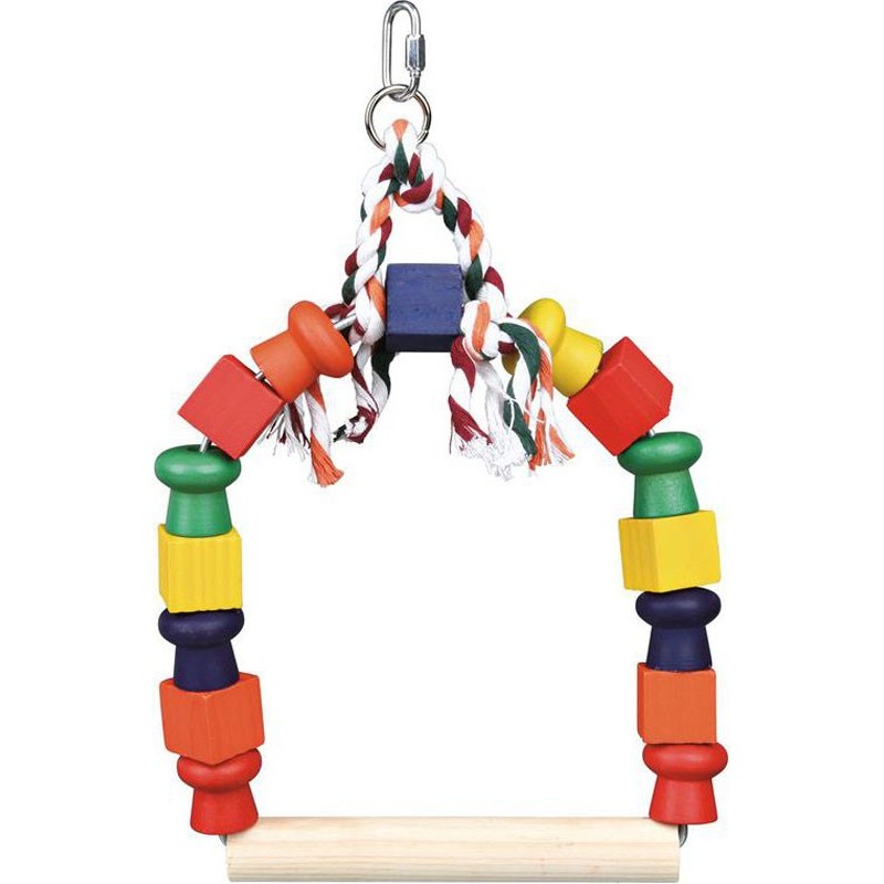 ARCEAU BALANCOIRE BLOCS BOIS 13x25cm**+ TRIXIE