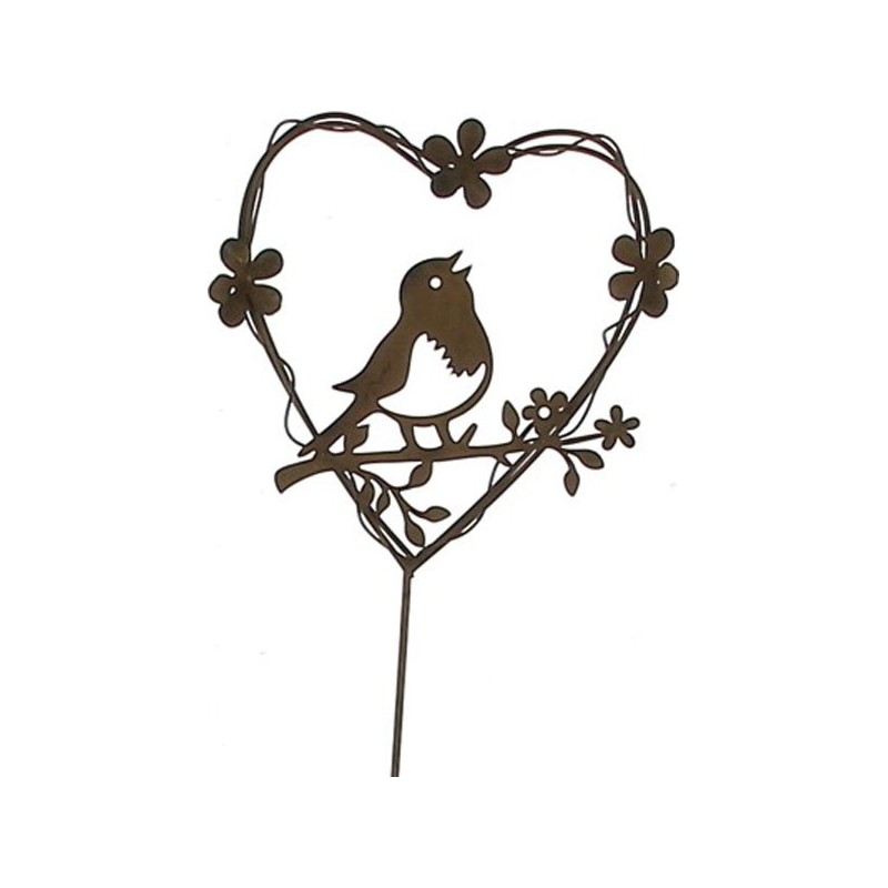 PIC OISEAU C0EUR RUSTY D11 H36.5CM