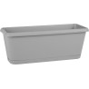 JARDINIERE CHORUS + PLATEAU CLIPSE 40 CM GRIS BETON