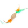 JOUET CHAT EN CARTON AVEC PLUMES