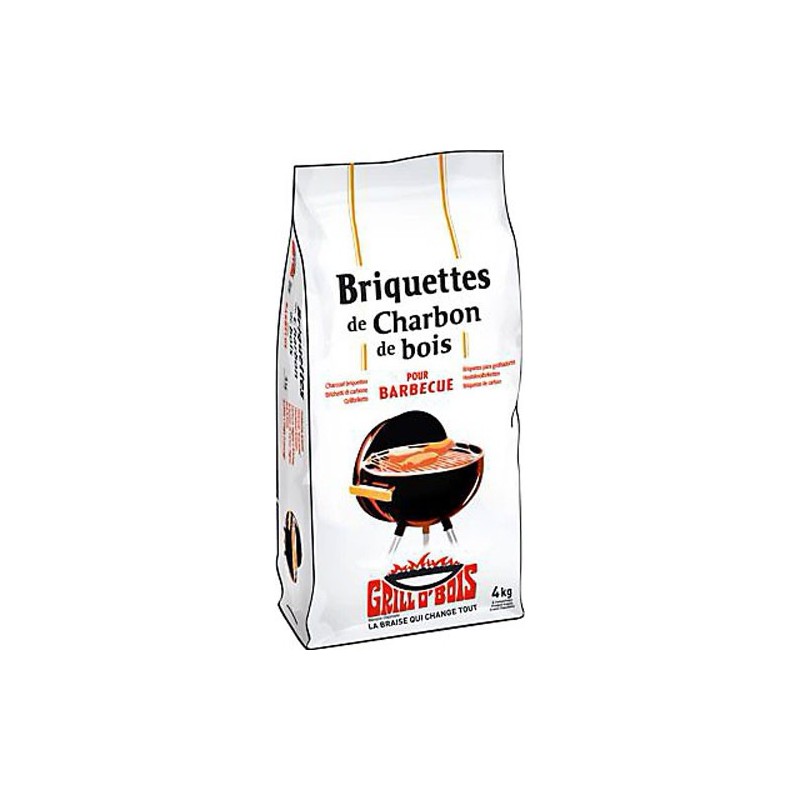 BRIQUETTE DE CHARBON DE BOIS 4KG*  (120sacs par palette )