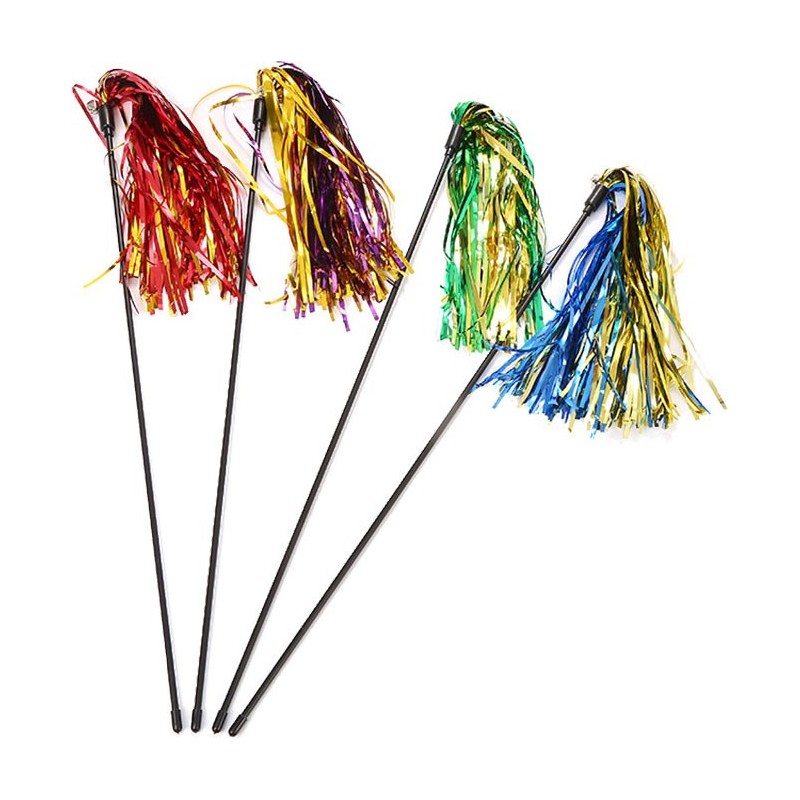 JOUET CHAT CANNE A PECHE POMPONS + GRELOT